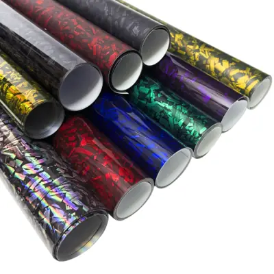 Image de Autocollant Capot Voiture Fibre de Carbone Brillant