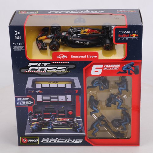 Immagine di Scena Pit Stop F1 1:43 Burago – Ferrari SF24, Red Bull RB20, McLaren MCL38