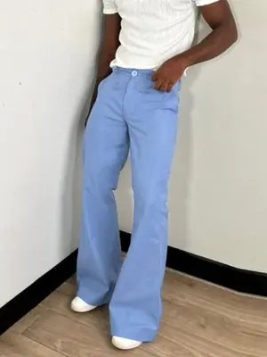 Image de Pantalon Large Homme Mode Vintage Évasé