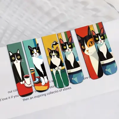 Marque-pages Magnétiques Chat - Lot de 5