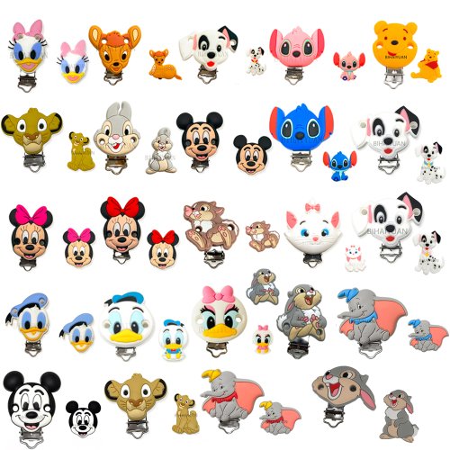 Immagine di Clip per Ciuccio in Silicone con Personaggi Disney - Set di 2 Pezzi