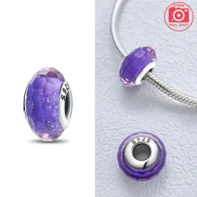 Image de Breloques en Argent 925 - Fleur, Étoile, Tortue & Perles de Verre Murano