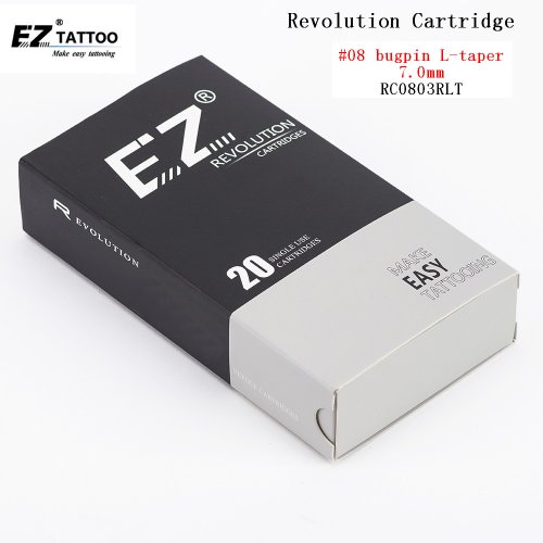 Zdjęcie RC0803RLT EZ Wkład igieł do tatuażu Revolution # 08 (0,25 mm) Okrągła wkładka do maszyn i uchwytów z systemem wkładów 20 sztuk / partia