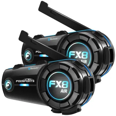 Image de Intercom Moto Bluetooth 4 Pilotes - Fodsports FX8 Air