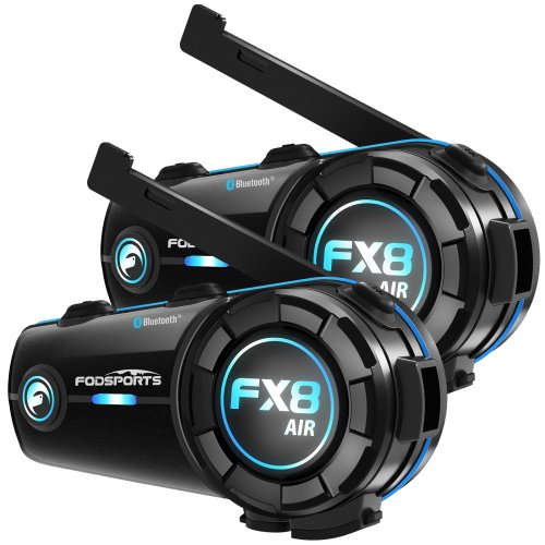 Afbeelding van 2 stuks Fodsports FX8 Air Motorhelm Intercom Draadloze Bluetooth Headset Interphone voor 4 Rijders met 1000m Bereik en FM Radio