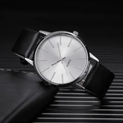 Image de Montre Homme Luxe Cuir - Élégance & Simplicité
