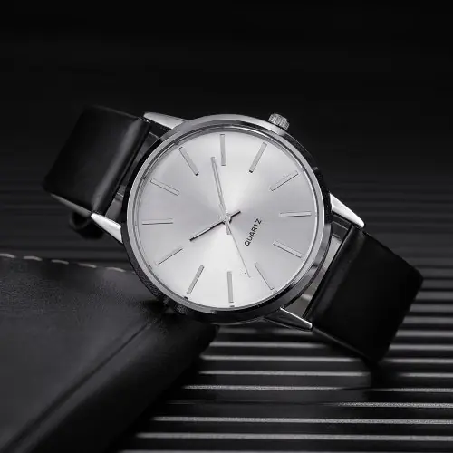 Image de Montre Homme Luxe Cuir - Élégance & Simplicité