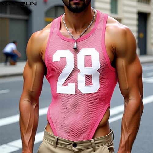 Imagen de Body de Malla Transparente para Hombre - Moda Verano 2025