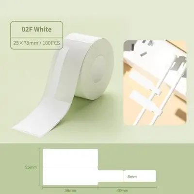 Image de Étiquettes Thermiques Transparentes Anti-Huile - Rouleau pour Imprimante Portable