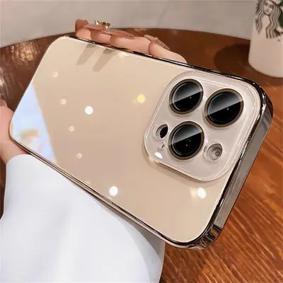 Image de Coque pour iPhone Luxe Brillante avec Protection Objectif