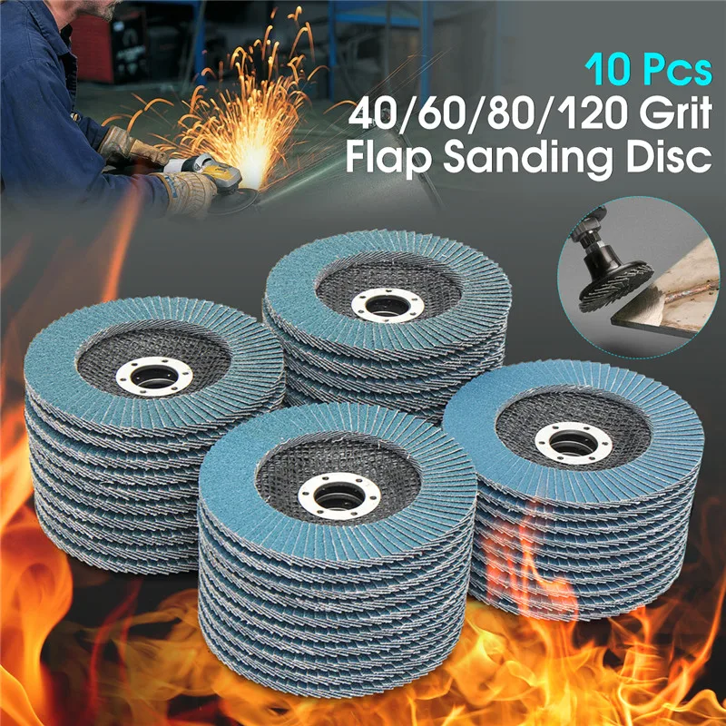 Image de Disques de Ponçage 125mm - Lot de 10 pour Meuleuse d'Angle
