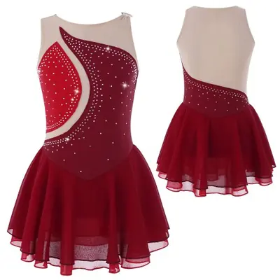 Image de Robe de Danse Élégante pour Filles avec Strass