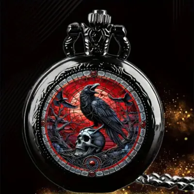 Montre de Poche Vintage Colorée - Style Rétro & Personnalisable