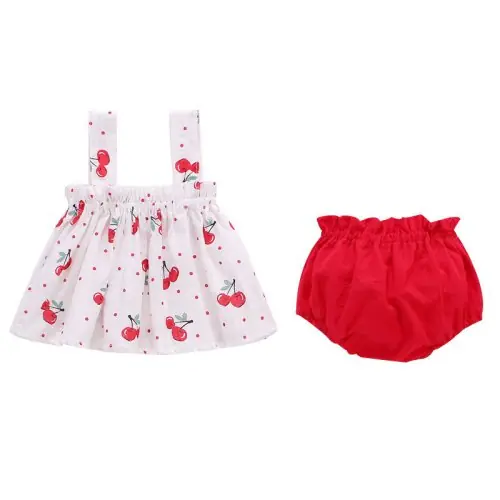 Image de Tenue Bébé Fille 2 Pièces Été - Robe & Shorts Imprimés