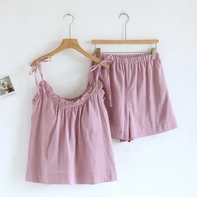 Image de Pyjama d'été femme 2 pièces coton doux