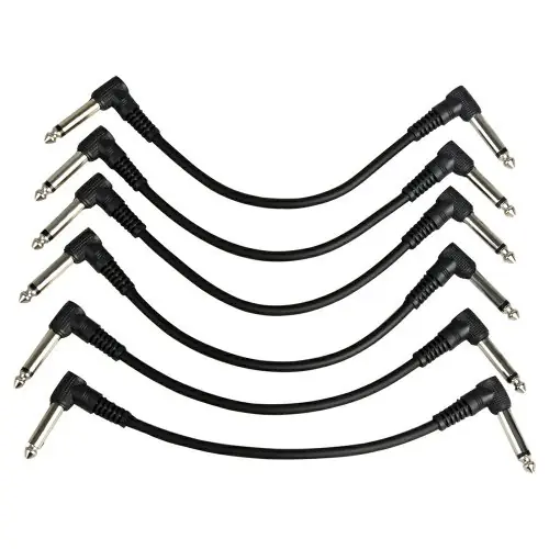 Image de Câble Pédale Guitare & Basse - Blindé Angle Droit 1/4"