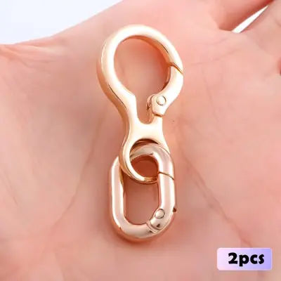 Image de Clip de Porte-Clés Pivotant Double Ouverture - Métal Robuste