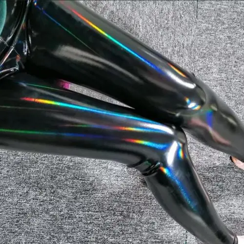 Image de Leggings Cuir PU Taille Haute Brillants - Effet Lifting & Stretch