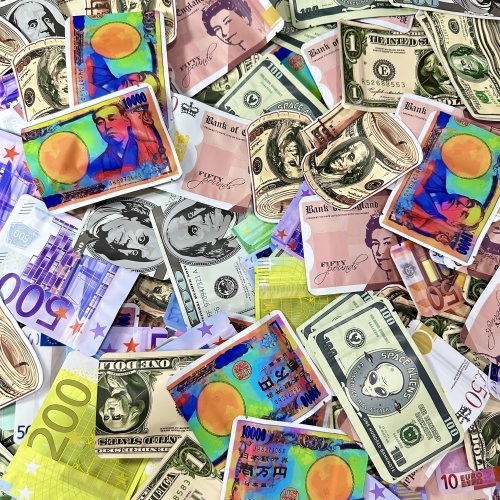 Image of 100-Pack Premium Dollar Sign Mylar Bags - 1g, 3.5g Smell-Proof Zip Lock Storage Pouches for Tobacco, Herbs & More