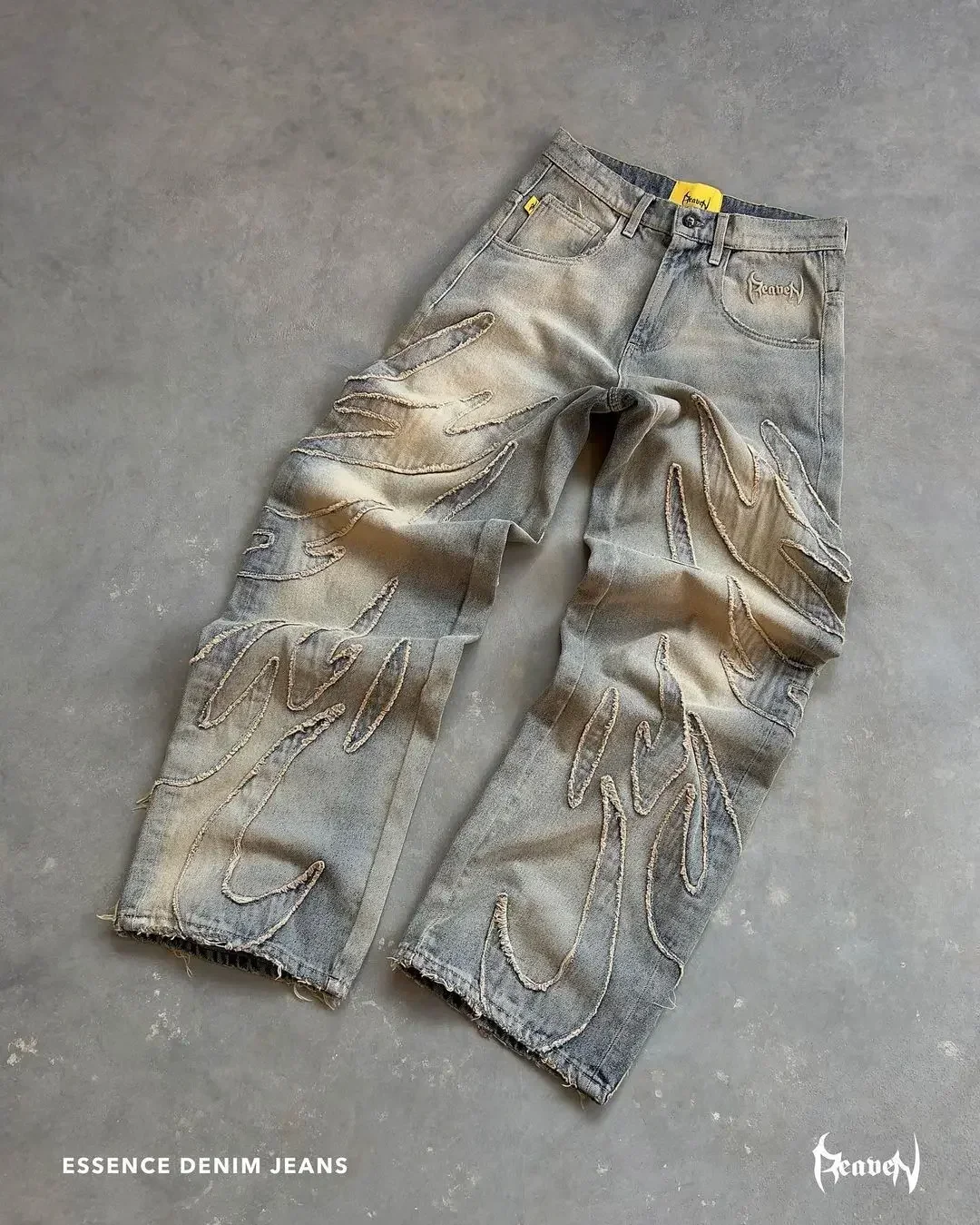 Immagine di Jeans Staccabili Uomo Retro Punk - Streetwear Baggy Nero