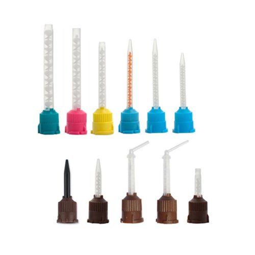 Immagine di Set da 50 Pezzi di Punte in Gomma di Silicone per Miscelazione Dentale – Accessori Monouso per Impressioni e Laboratorio Odontoiatrico