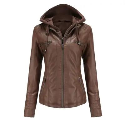 Image de Veste Faux Cuir Femme Automne - Style Moto