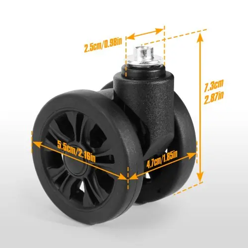 Image de Kit de Roues de Remplacement pour Valise - Double Rangée 360°