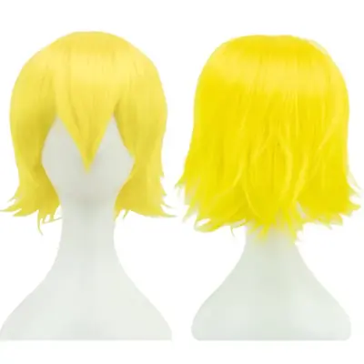 Image de Perruque Bob Courte Synthétique - Rose, Blond, Orange