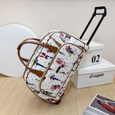 Image de Valise Roulante Étanche Grande Capacité pour Femmes