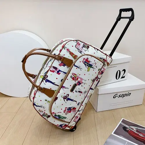 Image de Valise Roulante Étanche Grande Capacité pour Femmes