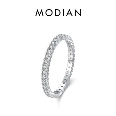 Image de Bague de Fiançailles en Argent Sterling 925 avec Zircone Étincelante