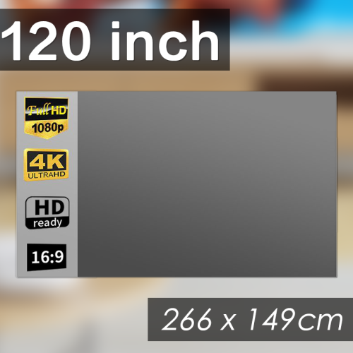 Afbeelding van Opvouwbaar Projectorscherm 16:9 voor Thuisbioscoop – Draagbaar en Anti-Licht voor Indoor & Outdoor Gebruik, 4K HD 1080P Kwaliteit