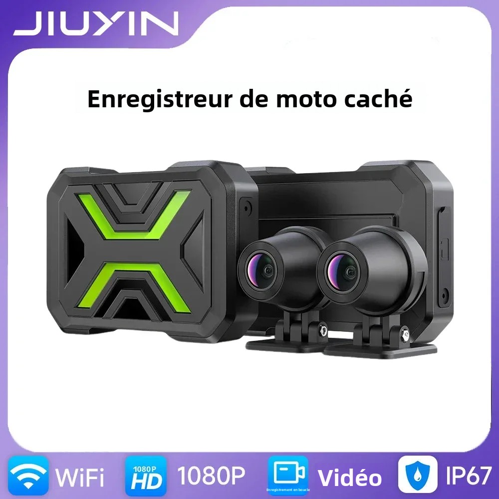 Immagine di JIUYIN Moto Dual 1080P DVR Impermeabile Action Camera Registratore Anteriore e Retrovisore Moto Dash Cam WiFi Smart Connect
