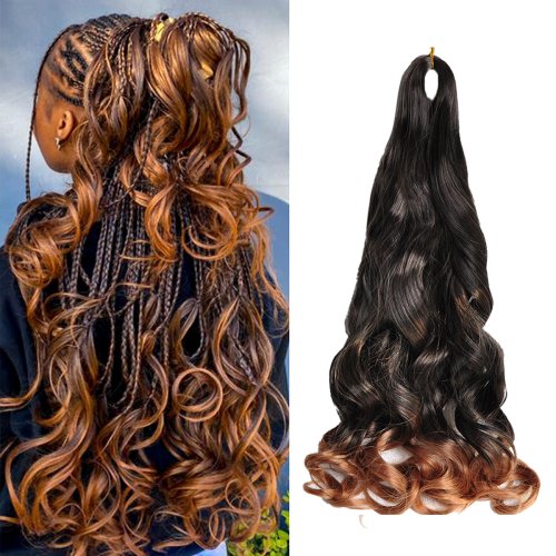 Bild von Lockige Synthetische Haarverlängerungen – Einfache Braid Curl Zöpfe