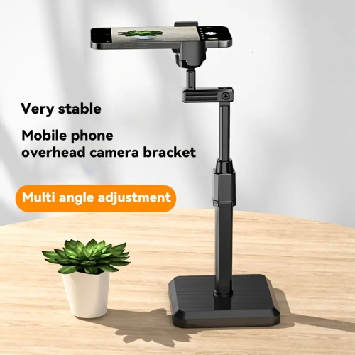 Afbeelding van 360° Verstelbare Telefoonhouder met Hoogte- en Hoekinstelling – Universele Desktoptelefoonstandaard voor Optimaal Comfort en Gebruik