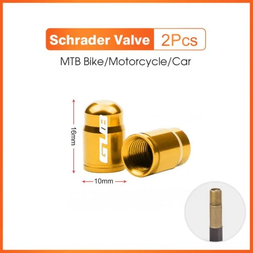 2pcs Gold-Schrader