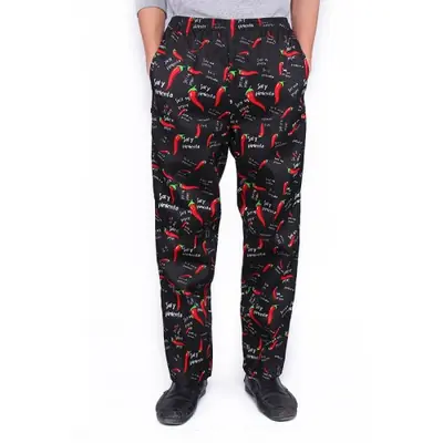 Image de Pantalon de Chef Homme - Uniforme Cuisine Baggy Léger