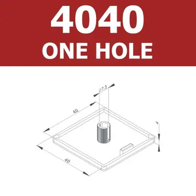 Image de Plaque de finition en aluminium et nylon noir pour profilés