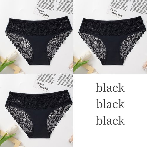 Image de Ensemble Lingerie 3 Pièces Dentelle Soie - Sexy & Confortable