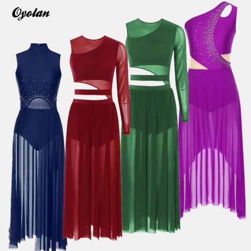 Bild von Elegantes Tanzkleid mit Seitenslit und Netz-Details