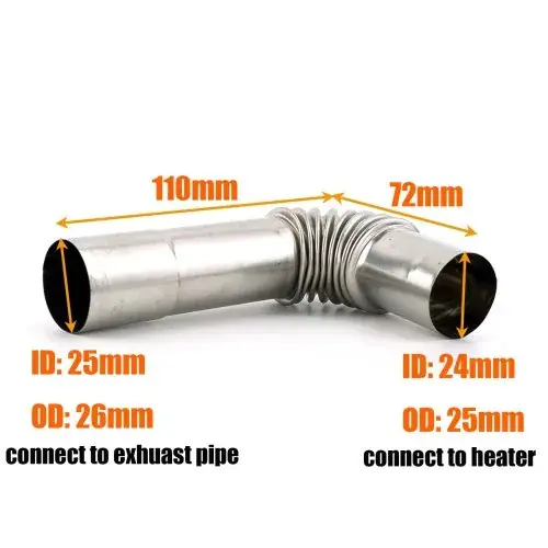 Image de Connecteur Coudé Échappement 24-26mm - Compatible Diesel