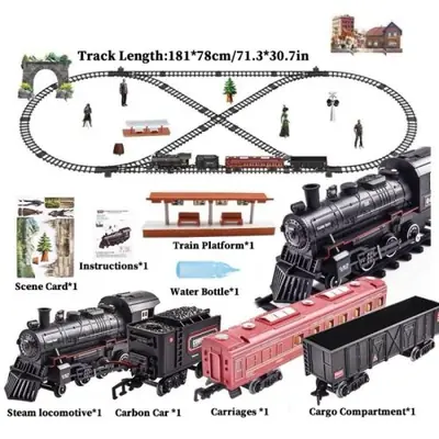 Image de Train Électrique à Vapeur avec Fumée, Lumière et Son