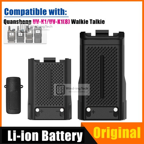 Image of High-Capacity Extended Li-Ion Battery for Quansheng UV-K1 Walkie Talkie – 1400mAh to 2500mAh, 7.4V Replacement Battery for UV-K1 & UV-K1 Mini Radio