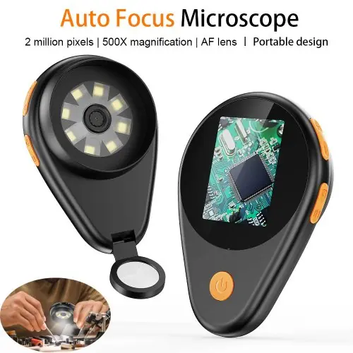 Image de Microscope Numérique 2.0" 500x - Vidéo 1080p avec Loupe et 8 LED