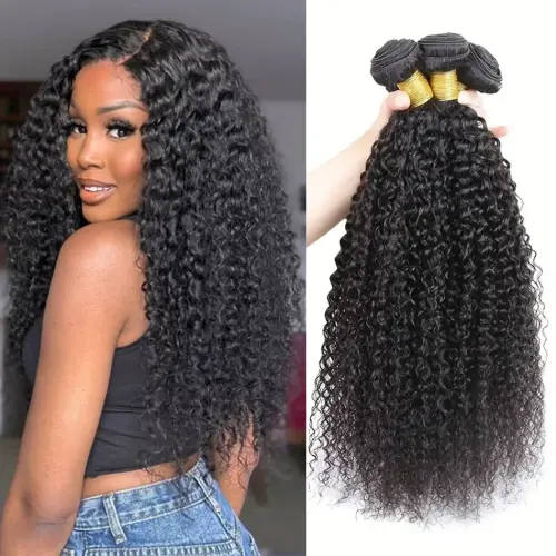 Image de Extensions cheveux bouclés naturels Remy - Tissage mongol kinky curl