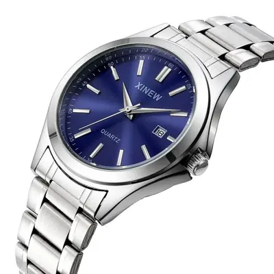 Image de Montre Homme Vintage Acier Inoxydable - Style Élégant & Robuste