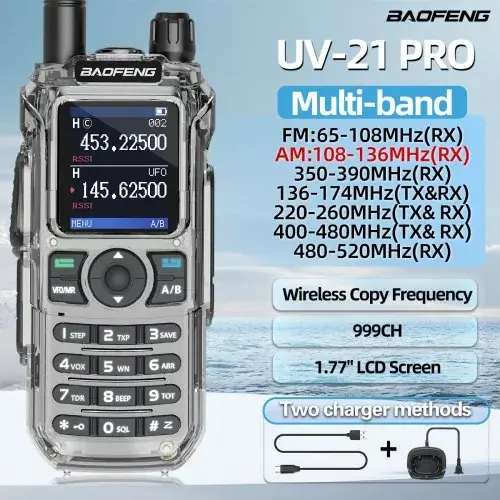 Image de Talkie-Walkie Baofeng UV-21 Pro - Longue Portée VHF/UHF