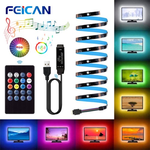 Imagen de Tira LED RGB con Bluetooth y Sensor de Sonido