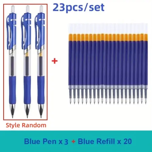 23 pièces ensemble bleu