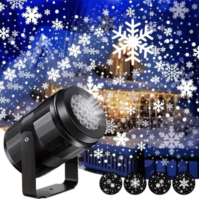 Image de Projecteur de Neige LED USB - Déco Noël Magique